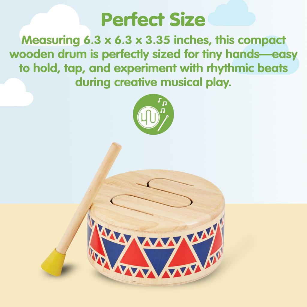 Plantoys 6404 Solid Body 16 x 16 x Drum, Size 8.5cm
