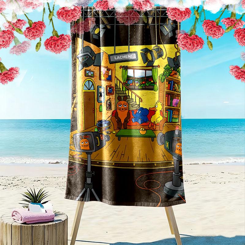 Die Maus Beach Towel, Large Soft Quick Dry Towel for Beach Camping Swimming