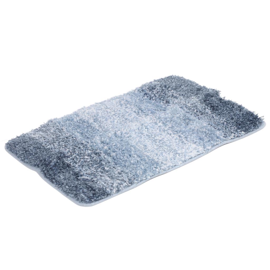 Bathroom Rugs Gradient Color Anti Slip Absorbent Polyester Fiber Bath Floor Mat for Home Entrance