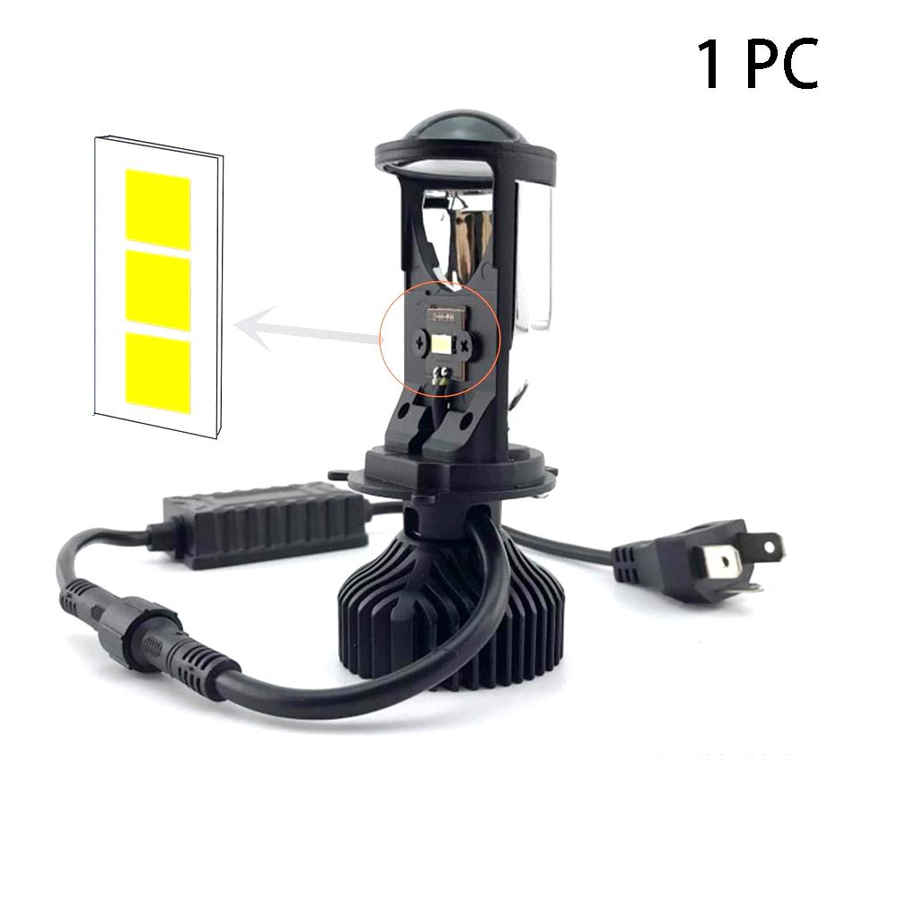 

1pc Motorcycle Led Headlight Bulb with projector, H4 hi/lo beam Lamp 35W 5500K 10000Lm White Bulb Motorcycle Replacement Kit