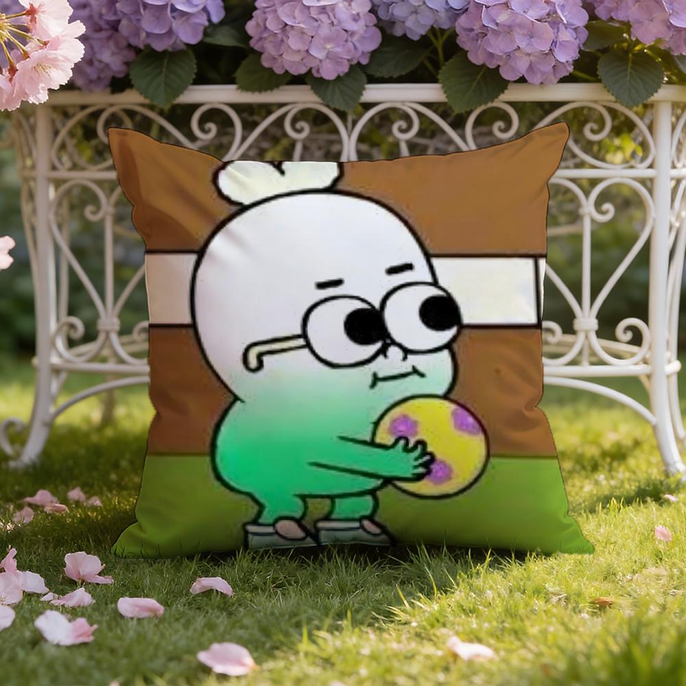 Anime Food A-AppleS And OnionS Cushion Cover Home & Car Dual-Scene Pillow Cover: Reversible for Premium Comfort
