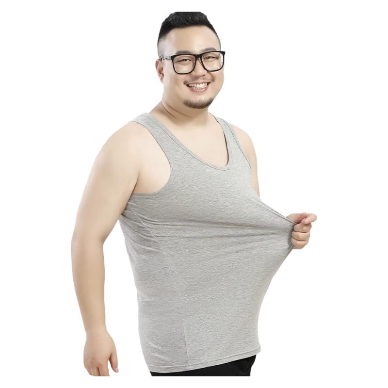 Hengyuanxiang Enlarged Cotton Undershirt for Men Loose-Fitting Extra Large Size Athletic Tank Top