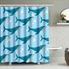 Whale Tail Shower Curtain Blue Underwater Pattern 3D Printed Fabric Waterproof Bath Decoration For Kids Bedroom Decorations In W