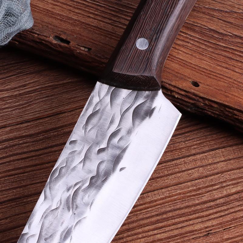 Kitchen Knives Forged Chef Cleaver Butcher Meat Fish Fruit Filleting Cutter Sushi Slicing Utility Knife with Wenge Handle