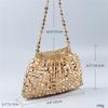 New Handmade Silver Gold Flat Beads Beaded Weaving Large Dumplings Fashion Trendy Shoulder Tote Bag
