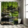 Zen Garden Waterfall Waterproof Shower Curtain Heat Resistant Machine Washable Non-Transparent 180x180cm