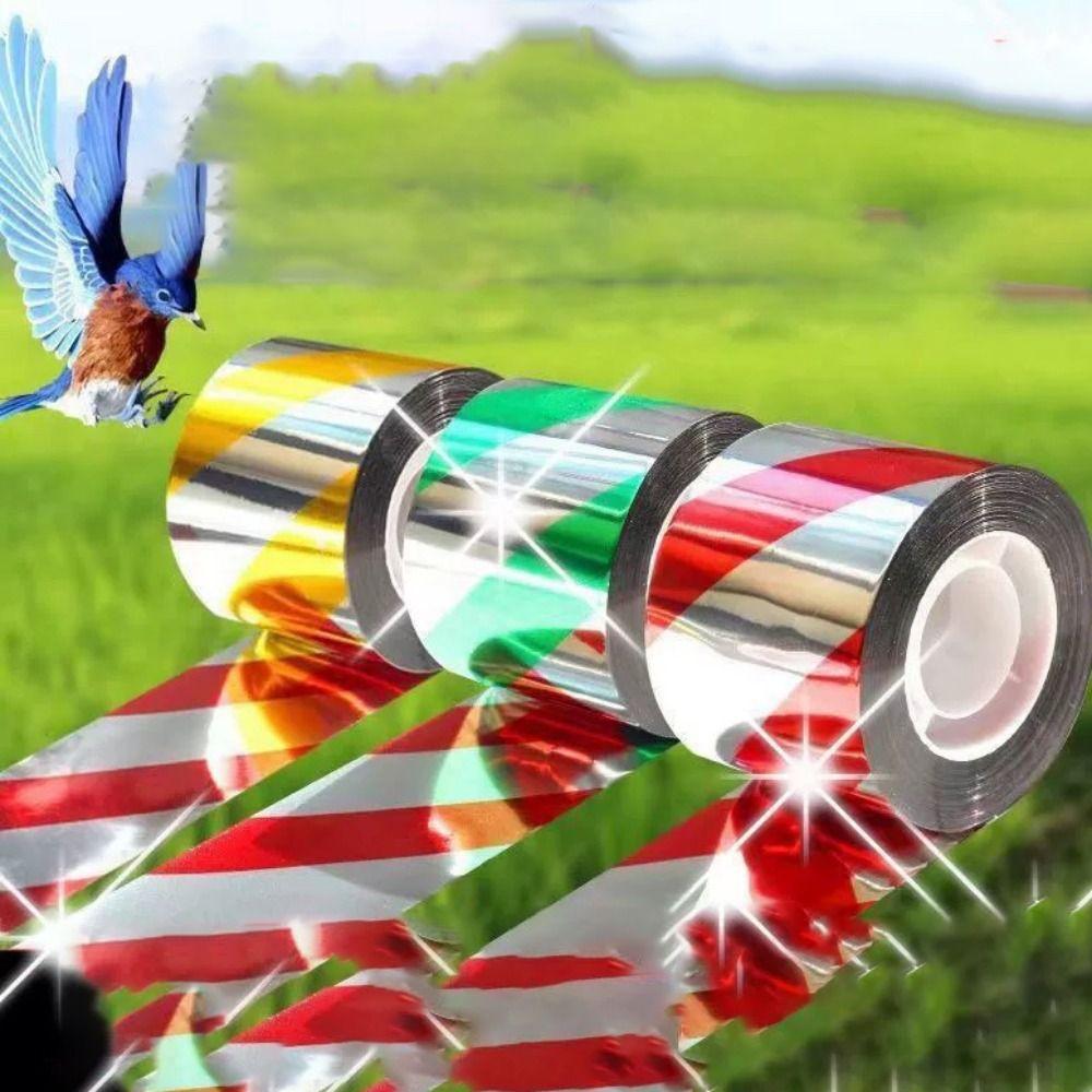 Flashing Bird Repellent Ribbon Double-sided Reflective Anti Bird Tape Bird Scare Tape Pigeons