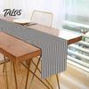 Easy Care Table Decor Modern Geometric Runner, Black And White Checkered Casual Texture Dining Room Accessory 72 Inch Striped Runner for Stylish