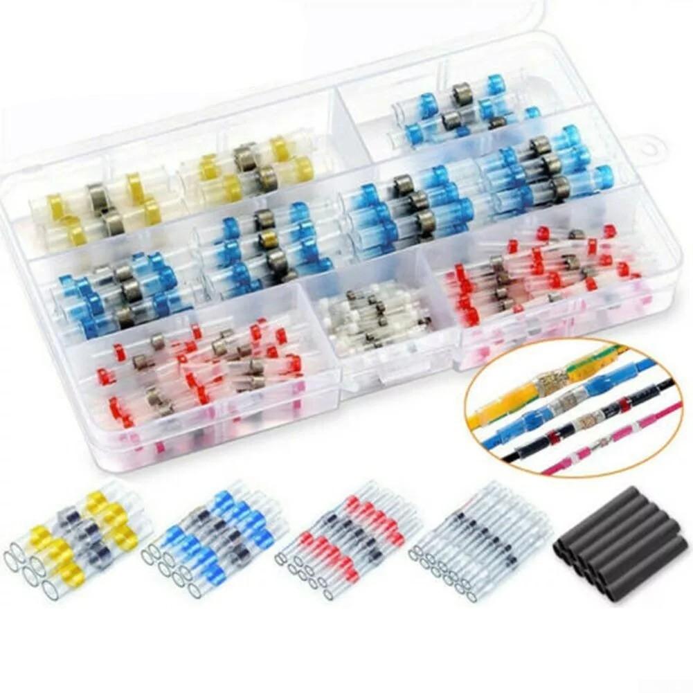 Marine and Automotive Solder Seal Sleeve Heat Shrink Butt Connector 100pcs