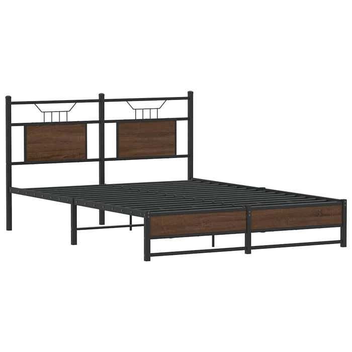 VidaXL Cadre de lit sans matelas chêne marron 150x200 cm 4107018