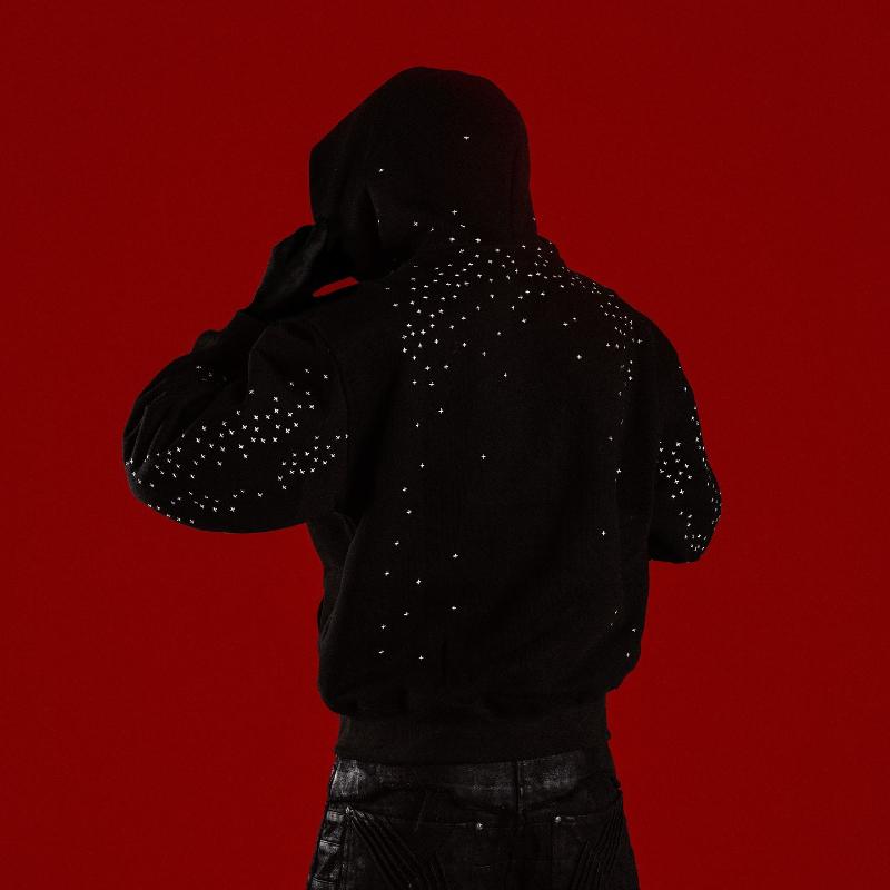 Europeisk og amerikansk gotisk stil design, high street trend, løstsittende, personlig hettegenser med glidelås for menn og kvinner