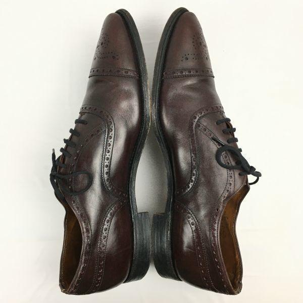 80s-90s Vintage Church's Three Cities Semi Brogue Business Shoes Burgundy Size 11D / 27.5-28.5cm Men's(USED)
