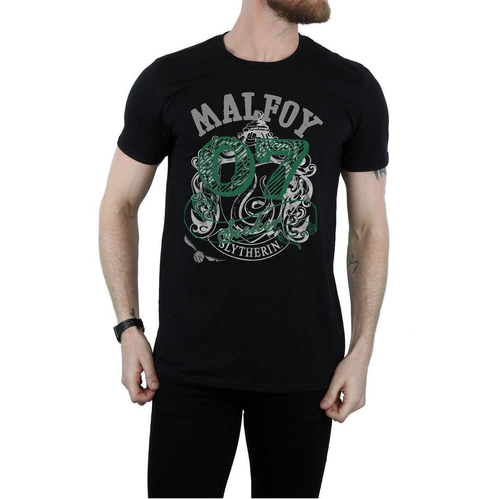 HARRY POTTER Mens Seeker Draco Malfoy Cotton T-Shirt