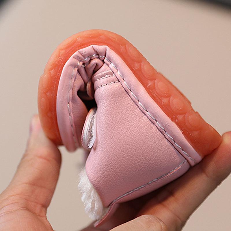 Squeaky Baby Shoes Soft-Soled Winter Boots with Fleece Unisex Infant First Walkers for 0-2 Years Baby