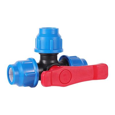 1Pcs Pipe Fittings Ball Valve With Handle Metal Plastic Core Pneumatic Connector Joint Controller 20mm 25mm 32mm