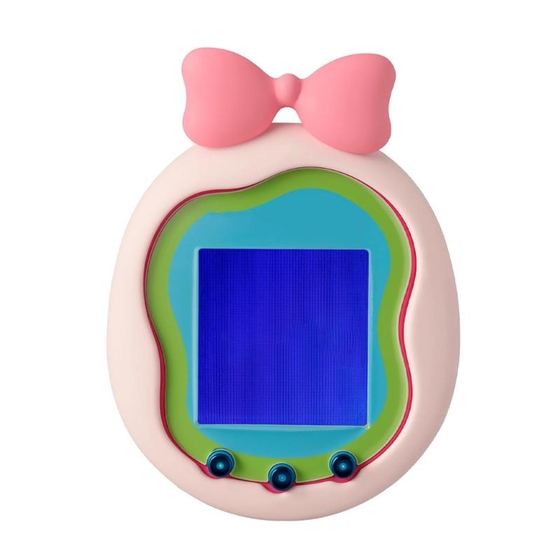 Flexible Silicone Protective Case Shell Cover For Interactive Digital Pet Toy Ensures Full Coverage & Easy Button Access розовый