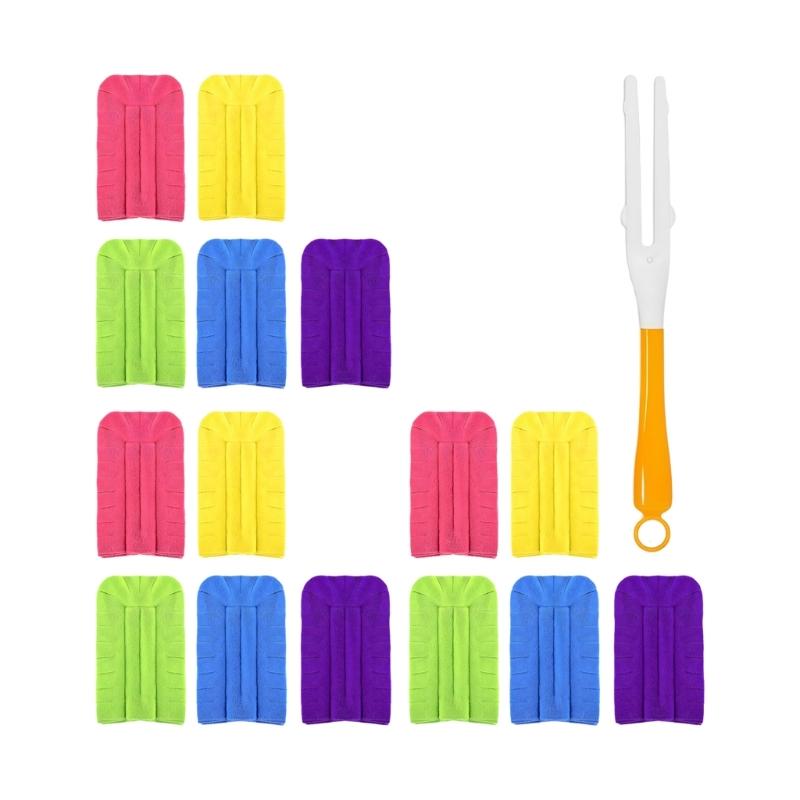 Assorted Shade Dust Refills Cleaning Pads Soft Fiber Fabric For Fan Window Living Zone Workplace Floor Car Maintenance