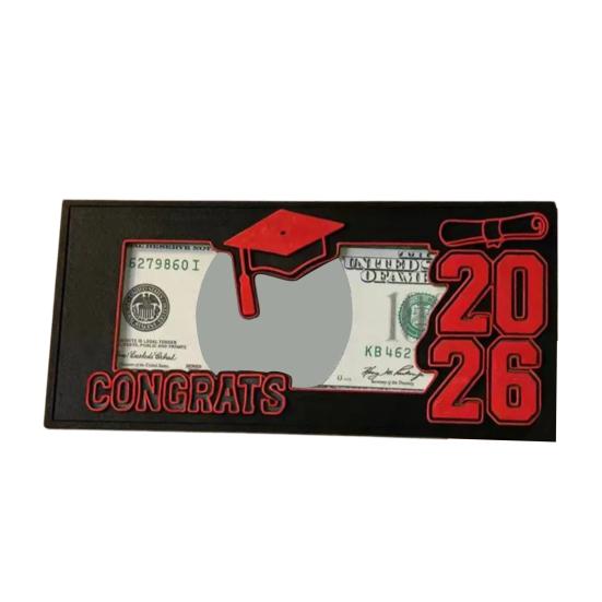 2026 Graduation Money Holder Wooden Cash Gift Holder Class of 2026 Money Card красный
