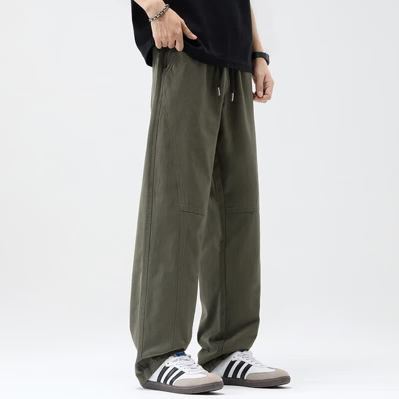 PLAYBOY Men's Wide-Leg Straight Casual Pants