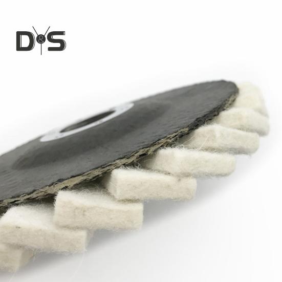 1/2/5 Stück 4,5 Zoll/5 Zoll Wollfilz-Lamellenpolierscheibe Wolle Rundpolier-Schwabbelscheibe Pad für Metall Marmor Stein Möbel Autowachs