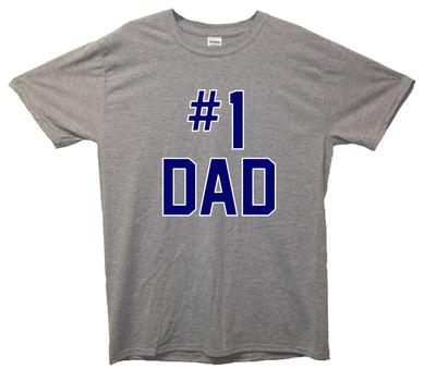#1 Dad Printed T-Shirt Fathers Day Number One Dad