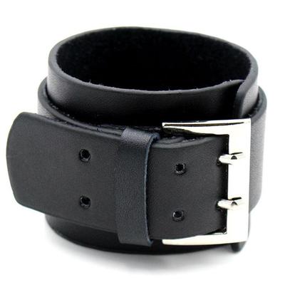 Retro Punk Lederarmband mit Doppel-Schnallenverschluss