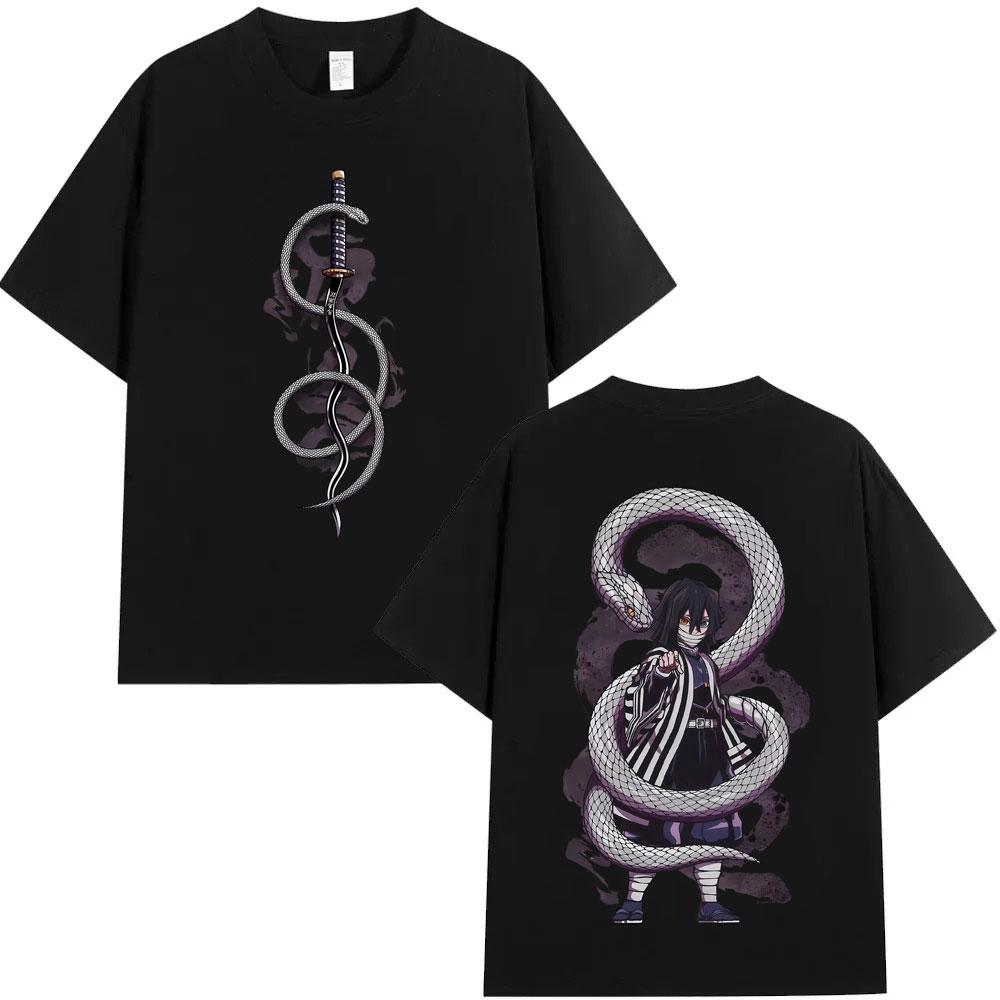 

Anime Demon Slayer Serpent Hashira Iguro Obanai Printed Tshirt Unisexs and Womens Tshirt Unisexs Top Sports Tshirt 2026 New Tee S