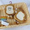 Borsa di peluche Pane tostato Delizioso Mini Moneta Portatile Peluche Portachiavi Auricolare Borsa Portaoggetti Portafoglio Ciondolo Portachiavi Ragazze Regali Giocattoli