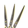 7.0 Inch Black And Gold Pet Beauty Scissors, Curved Scissors, Pet Trimming Scissors, Thin Scissors, Curved Teeth Magic Scissors