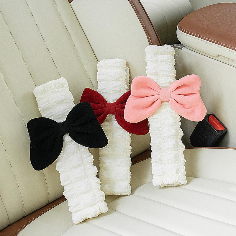 1PC Car Seat Belt Shoulder Cover for Girl Delicacy Cute Puff Sunflower Shoulder Cover Car Decoration Supplies