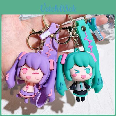 Uroczy breloczek Hatsune Miku Urocza figurka dziewczyny z kreskówki Modny dodatek do torby