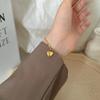 Classic Simple Luxury Gold Color Stainless Steel Heart Pendant Necklace for Women Temperament Chokers Earring Jewelry Set Gift