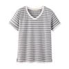 T-shirt a maniche corte a righe stile coreano da indossare sotto girocollo primavera da donna Ins moda donna top ampio taglia grande