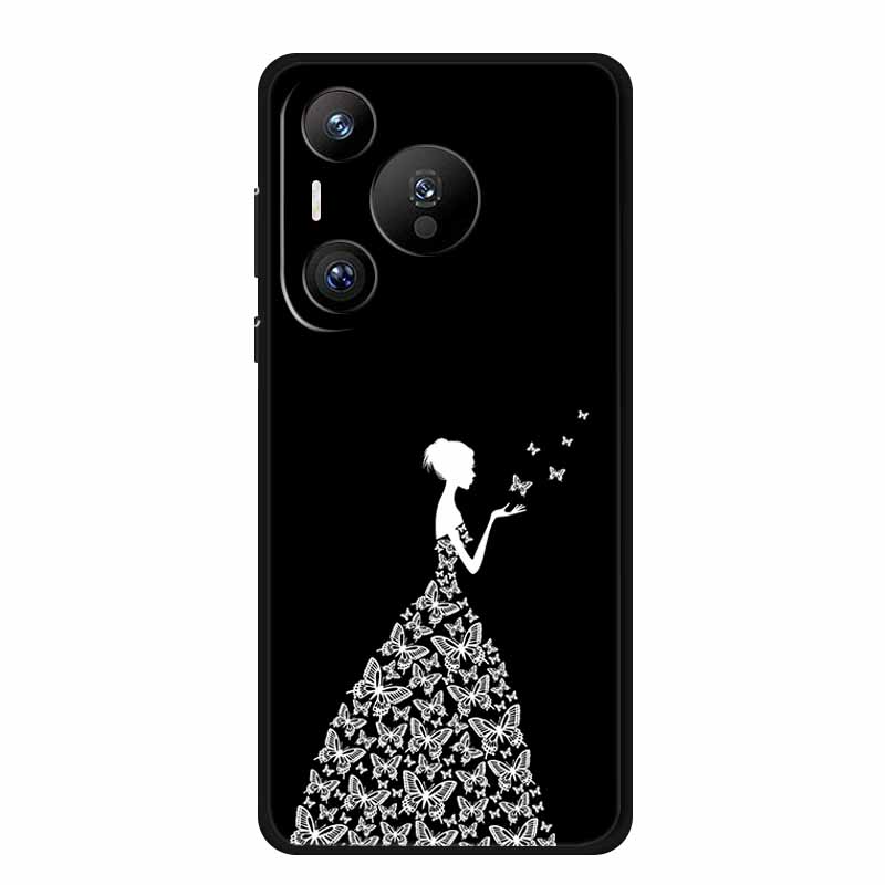 For Huawei Pura 70 Pro Case Pura70 Pro Plus Coque Black Silicone Soft Back Cover For Huawei Pura 70 Ultra Phone Case Funda Shell