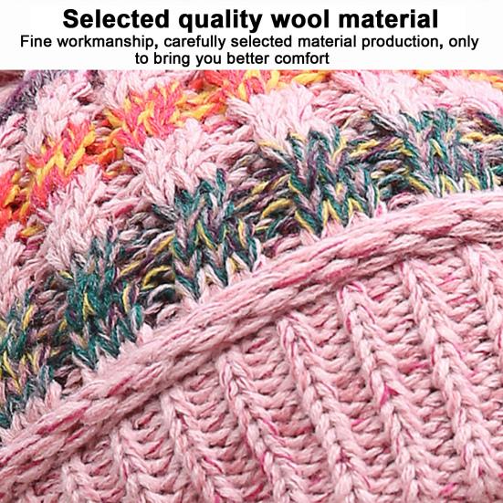 Set de eșarfe pentru pălărie de tricotat, 3 bucăți/set, căptușeală de pluș îngroșată, decor cu minge cu blană, pălărie, încălzitor de gât, set de protecție pentru față detașabil