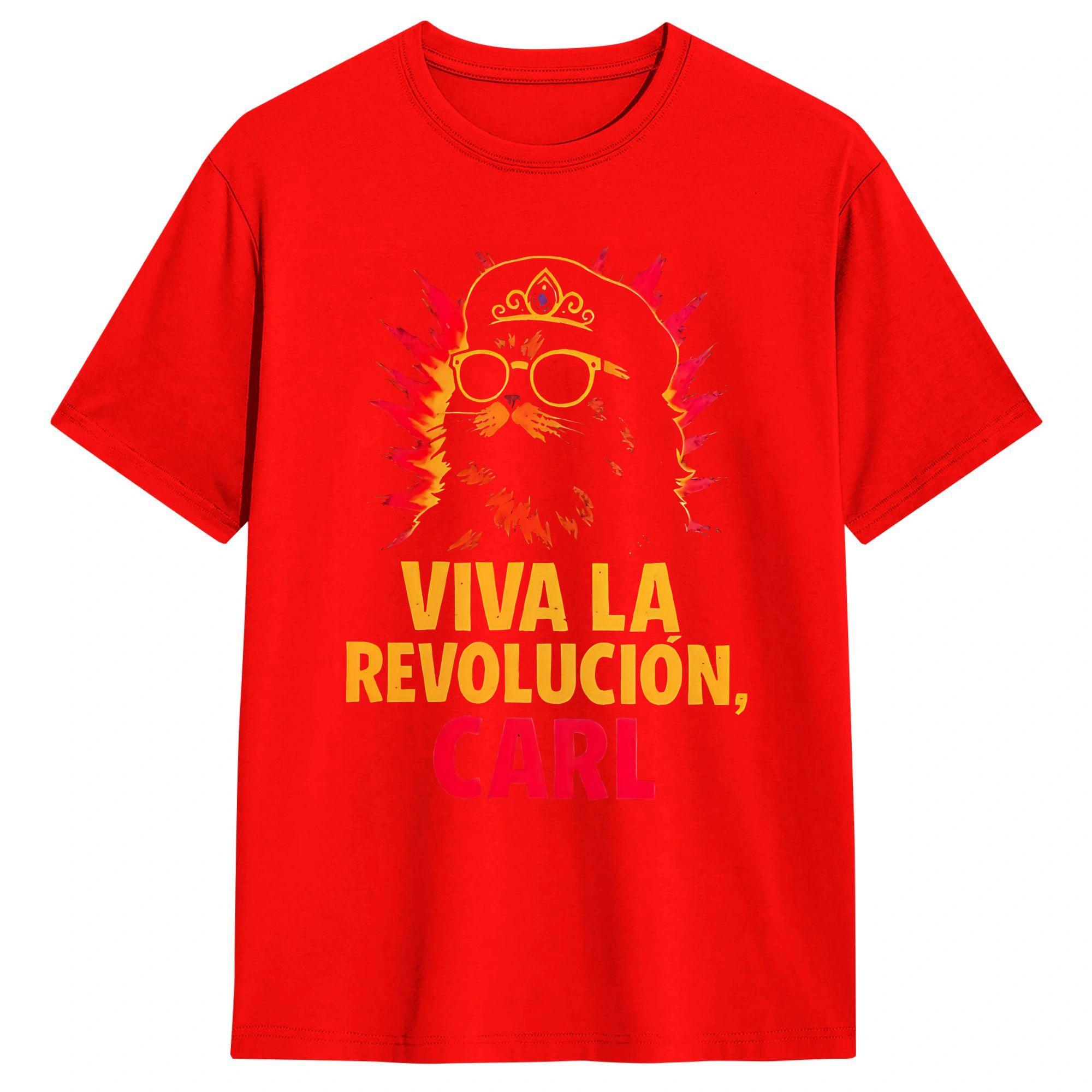 Viva La Revolucion Carl Dungeon Crawler Carl TShirt Hippie T Shirts Short Sleeve Vintage Tshirt Summer Cotton Oversized Clothes S