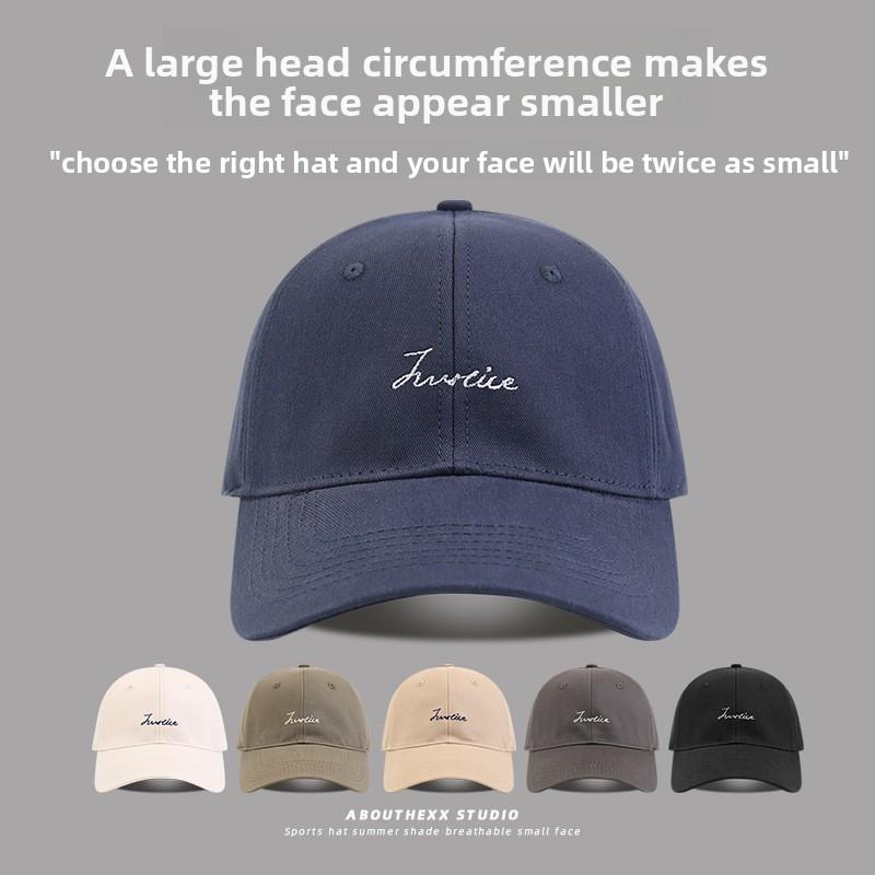 Cotton Baseball Cap With Embroidered Letters For Summer Sun Protection And Casual Style