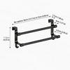 Space-Saving Double Rod Towel Rack Punch-Free Bath Towel Organizer  Toilet Storage