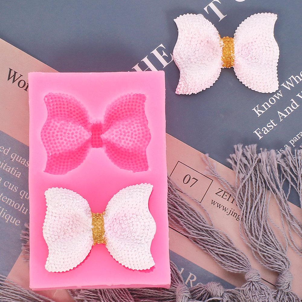 Silicone World Bowknot Cake Silicone Mold Cute Bow Molds DIY Fondant Chocolate Baking Tool Resin Art Mould Decoration Pastry