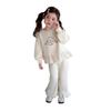 Herbst Mädchen Zweiteiler Sweatshirt & Hose Set - Stilvolles Kinder Outfit