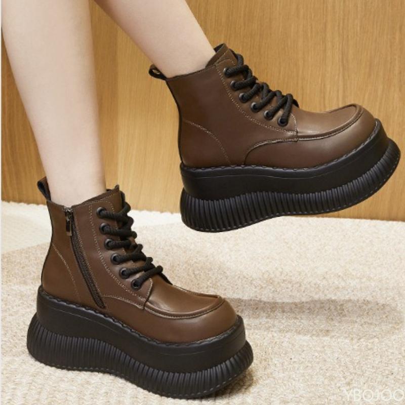 Fashion Women's autumn winter new thick soled simple comfortable versatile short boots daily leisure  wear-resistant women's shoes