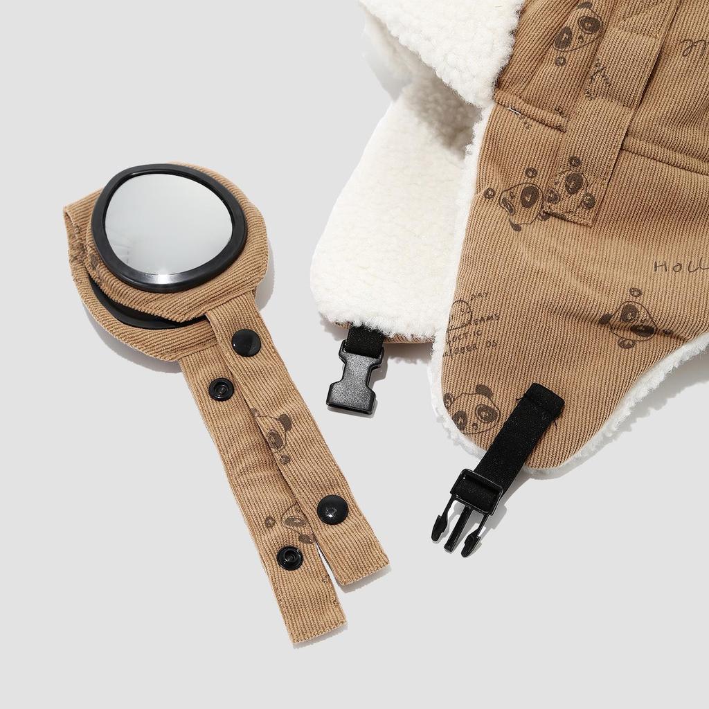 Children's Fleece-Lined Pilot Hat: Warm, Windproof Ear Protection for Boys and Girls - Perfect for Autumn and Winter