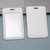 Sliding Badge Holder Vertical Hard Plastic Case Clear Card Protector Pouch for Office School ID Credit