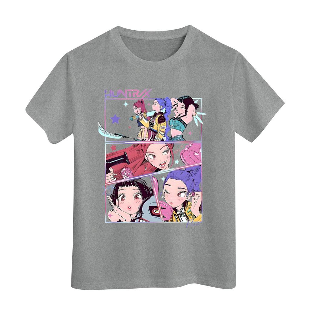 Boys Girls Round Neck Casual Printed Short-sleeved T-shirt Top
