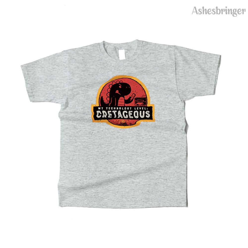 

Mens Cotton My Technology Level Cretaceous Graphic Funny T Shirt Street Casual Style Tee for Men and Women 4XL