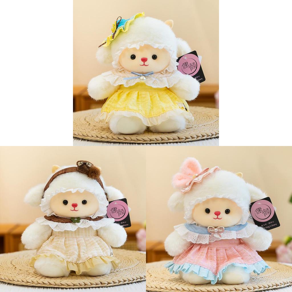 Cute Princess Sheep Plush Toy For Kids Girls Birthday Gift With Pp Cotton Stuffing