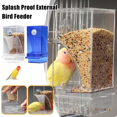 No Mess Bird Feeders Automatic Parrot Feeder Drinker Seed For Parakeets Container Food PhoenixB J3M5