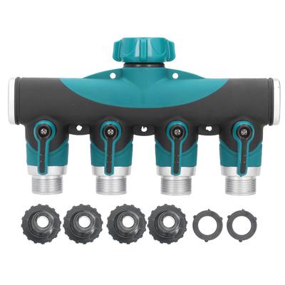 4 vie tubo divisore valvola in metallo distribuzione acqua regolatore connettore giardino prati prodotto
