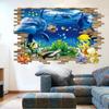 Home Supplies 3D Home Decorative Wall Stickers Creative 3D Cartoon Dolphins Finding Nemo Marine Underwater World Home Stickers