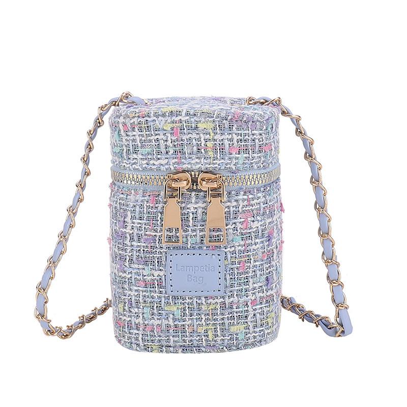 

Stylish Children s Bucket Bag In Trendy Woolen Fabric Perfect For Kids синій